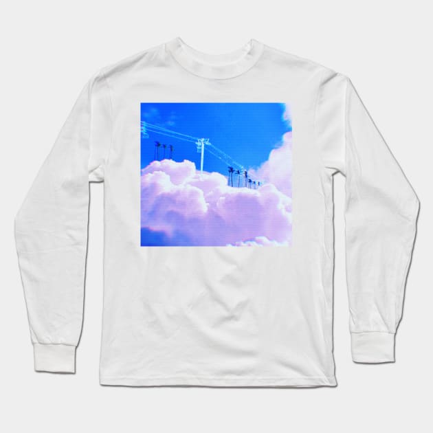 Cloud Chairlift Long Sleeve T-Shirt by lofi_retrowave